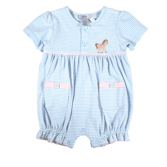 Horse Girl's Romper