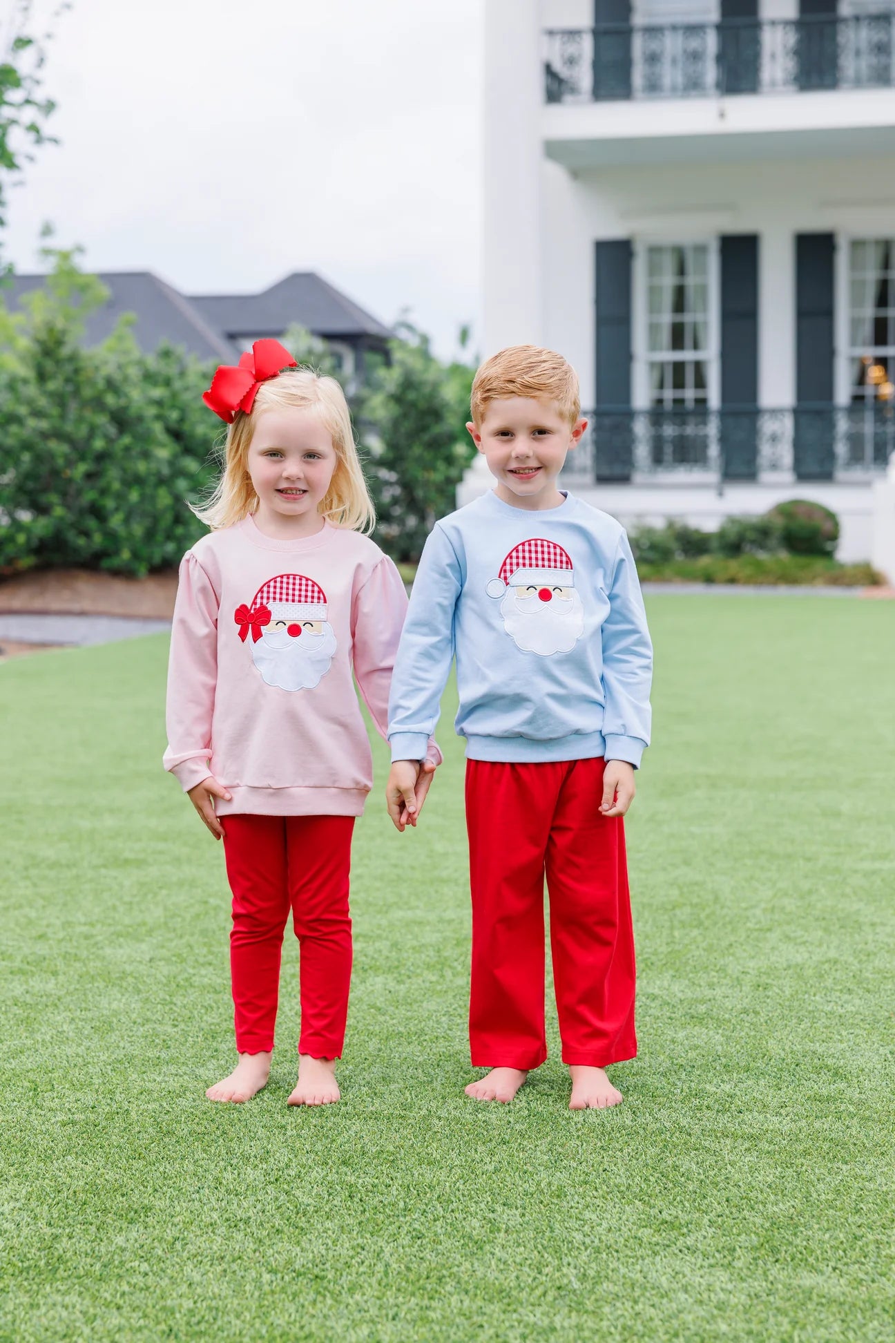 French Terry Pullover- Santa Light Pink