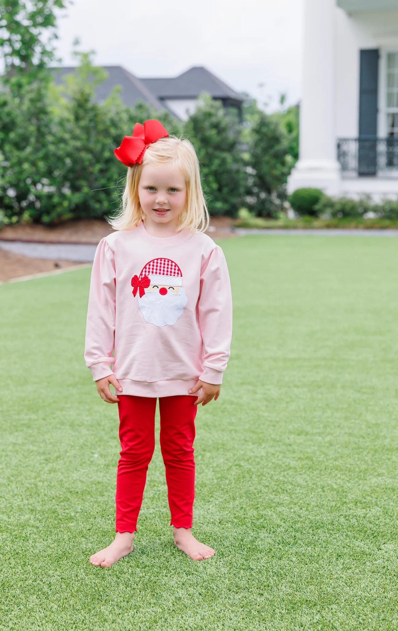 French Terry Pullover- Santa Light Pink