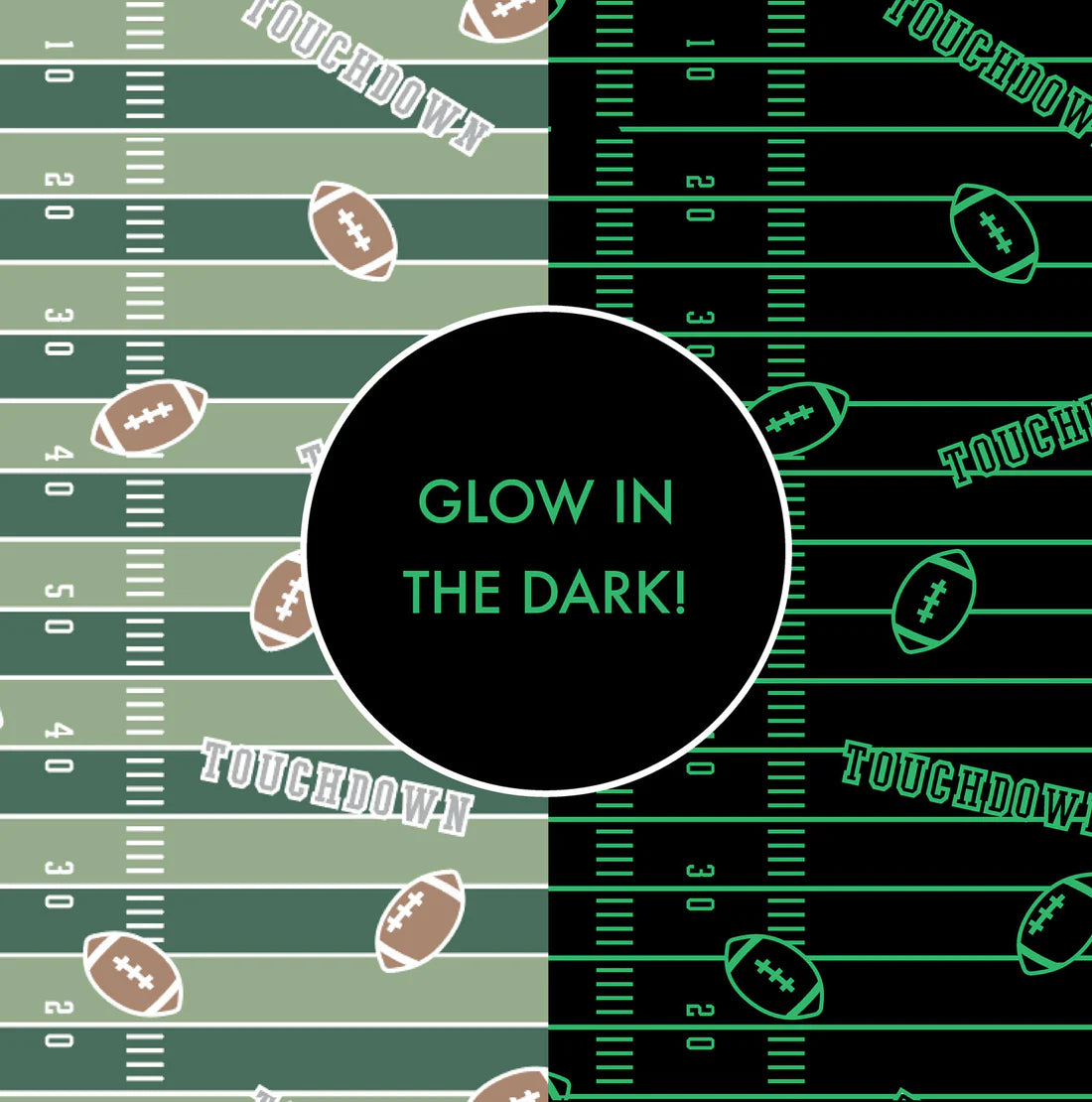 Football Field - Glow in the Dark Swaddle Blanket