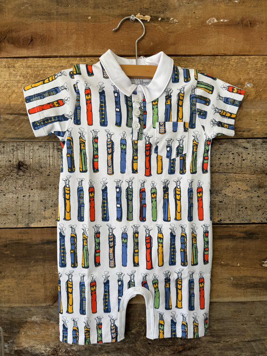 Collared Playtime Romper- Fore the Fun