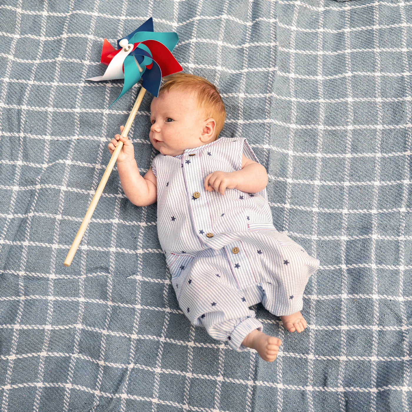 Magnetic Me Seersucker Romper