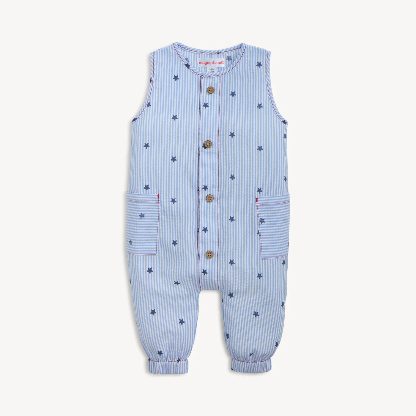 Magnetic Me Seersucker Romper