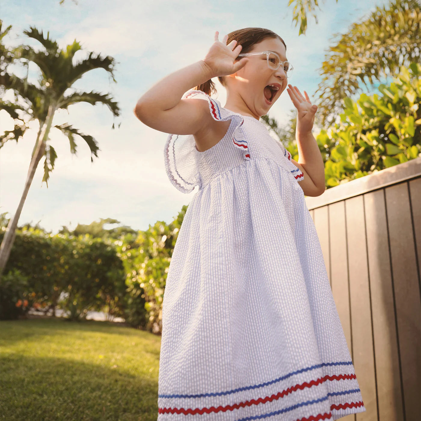 Seersucker Stripe Magnetic Me Dress