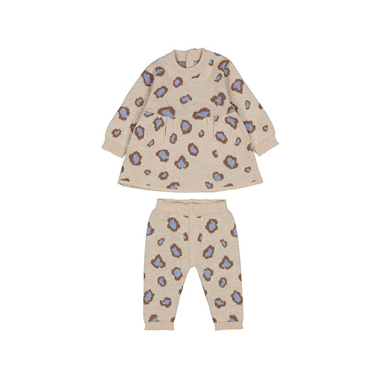 Cheetah Print Knit Set