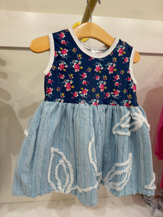 Tank Dress- Navy/Blue Stripe