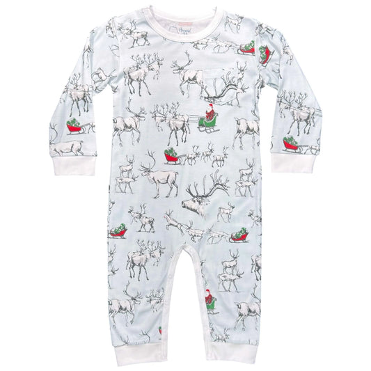 Boys Long Sleeve Romper- Reindeer in Training