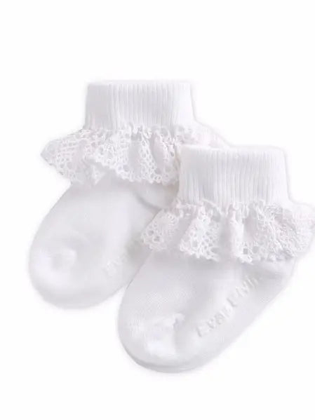 Frill Ankle Socks - Classic White