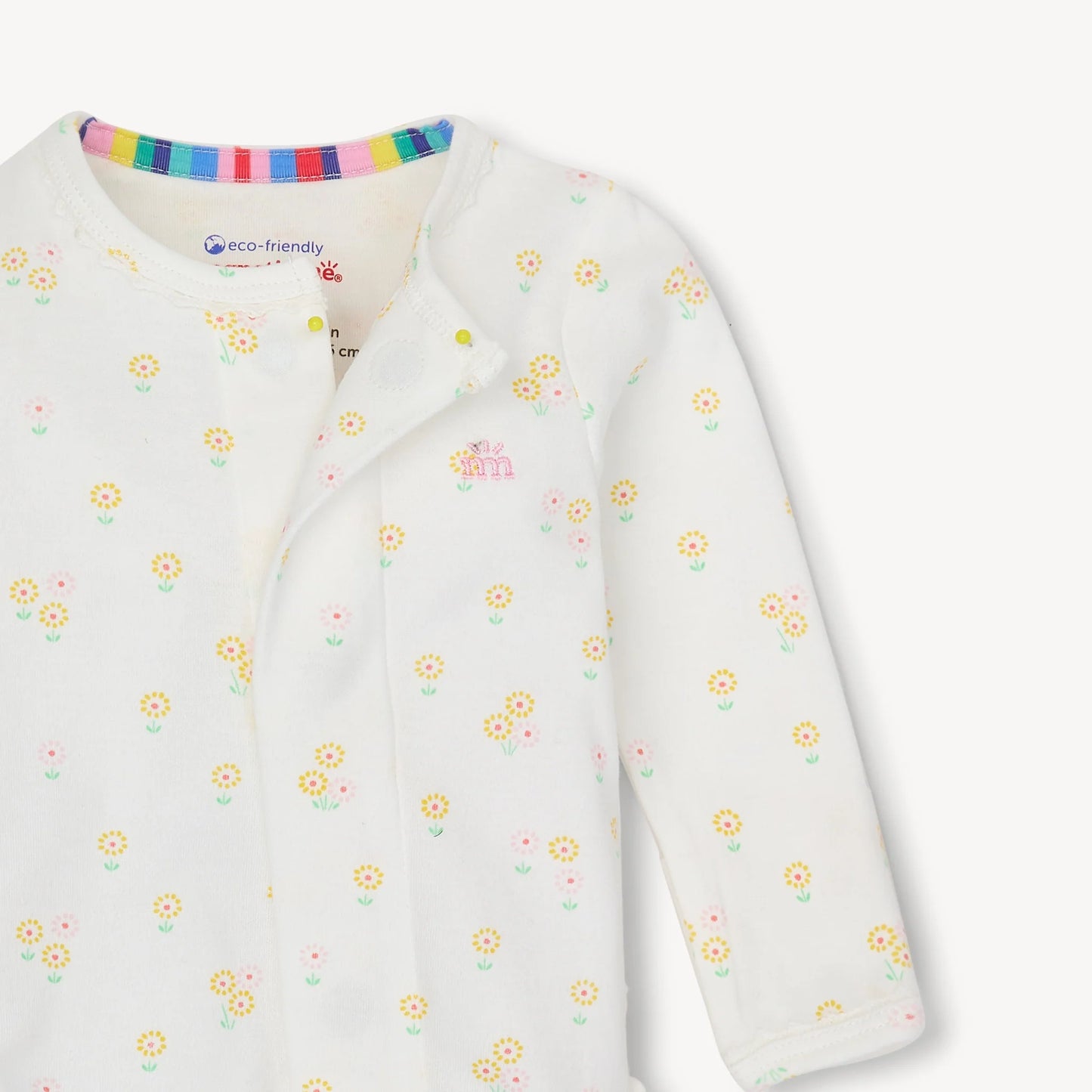 evangeline organic cotton magnetic parent favorite footie with ruffle