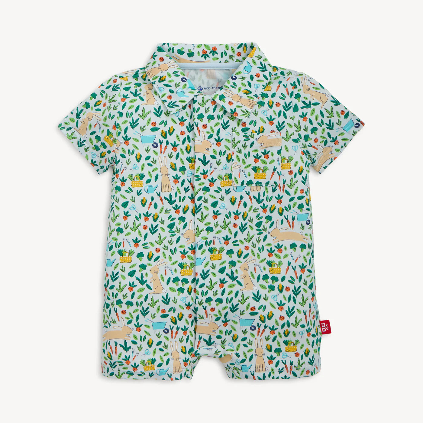 Magnetic Me Bunny Garden Polo Romper