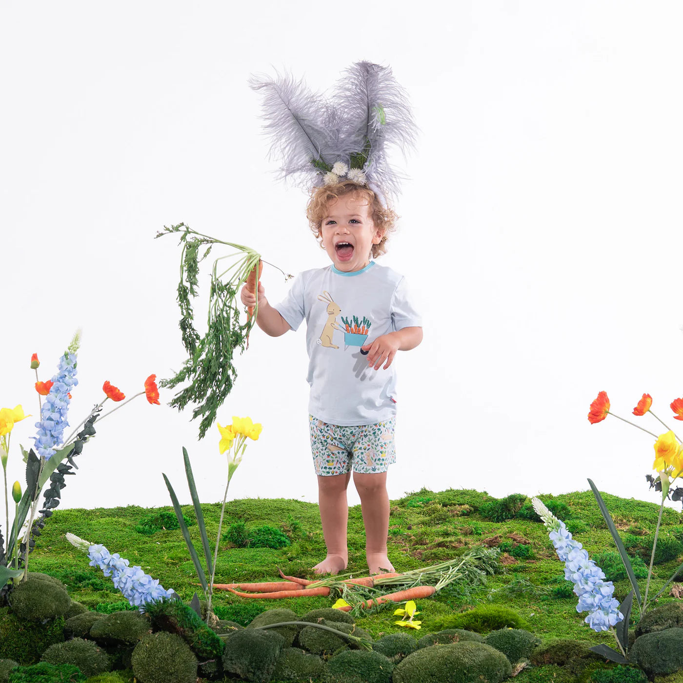 Magnetic Me Bunny Garden Short Set