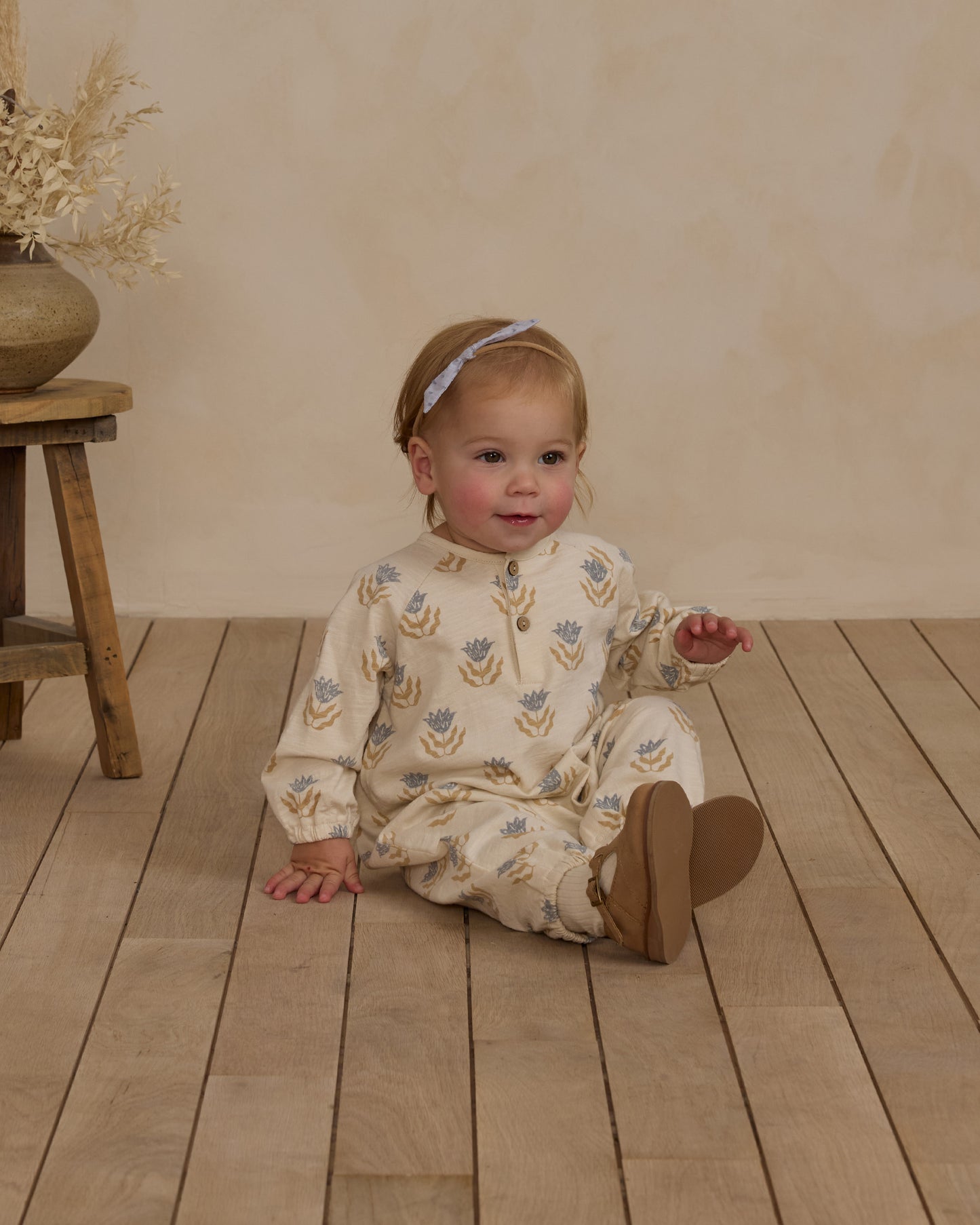 Henley Jumpsuit- Flora