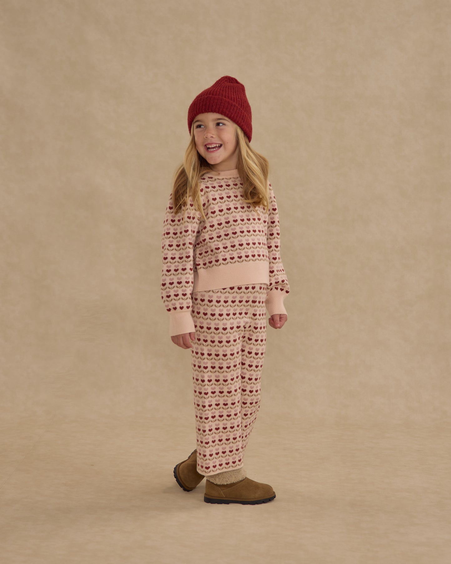 Jacquard Knit Set || Ruby Hearts