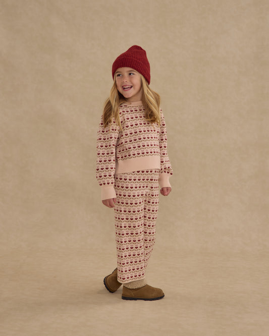 Jacquard Knit Set || Ruby Hearts
