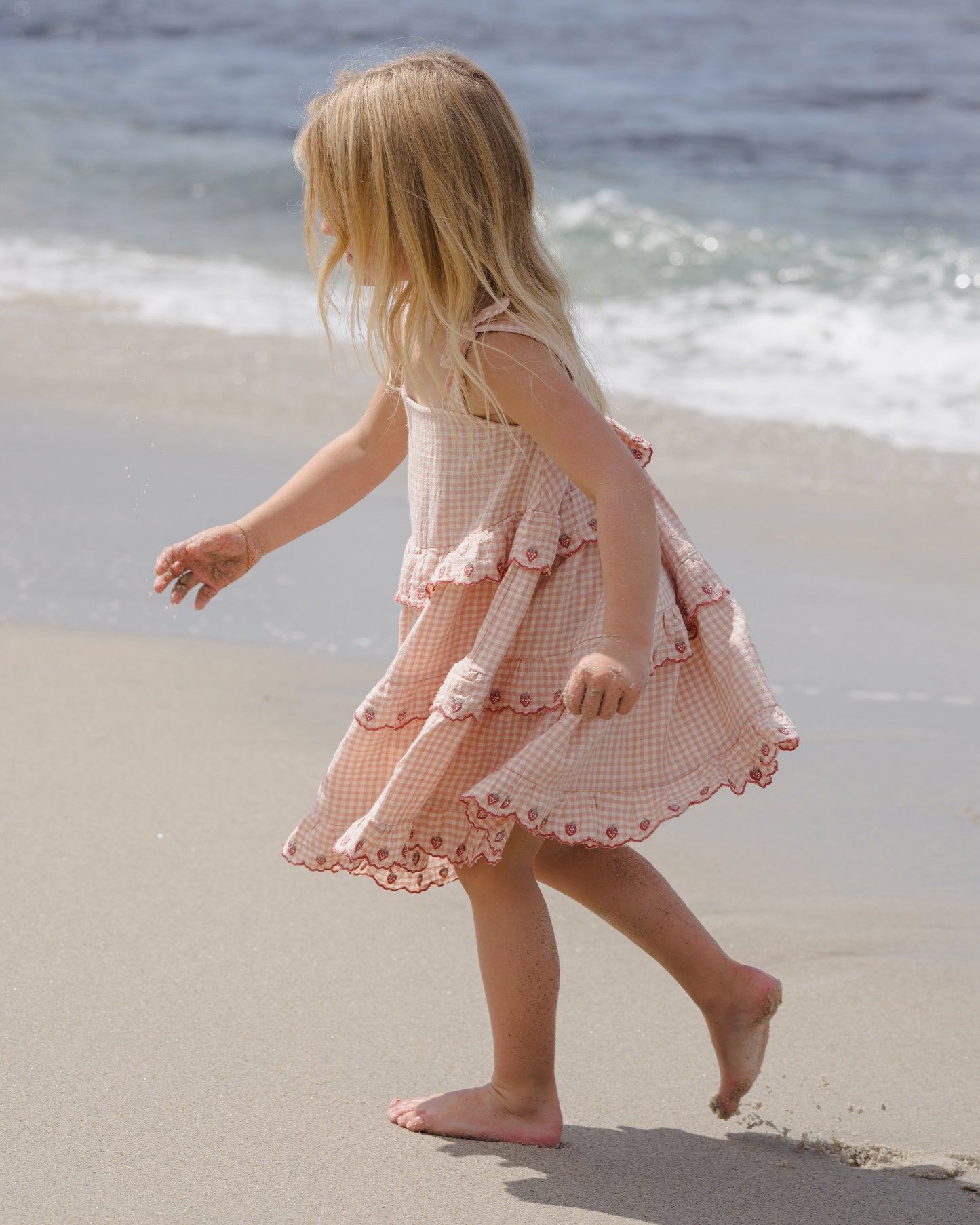 Ruffled Swing Dress || Petal Gingham
