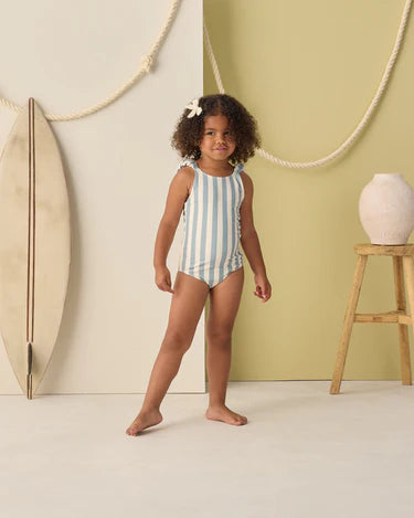 Scrunch One-Piece || Green Stripe