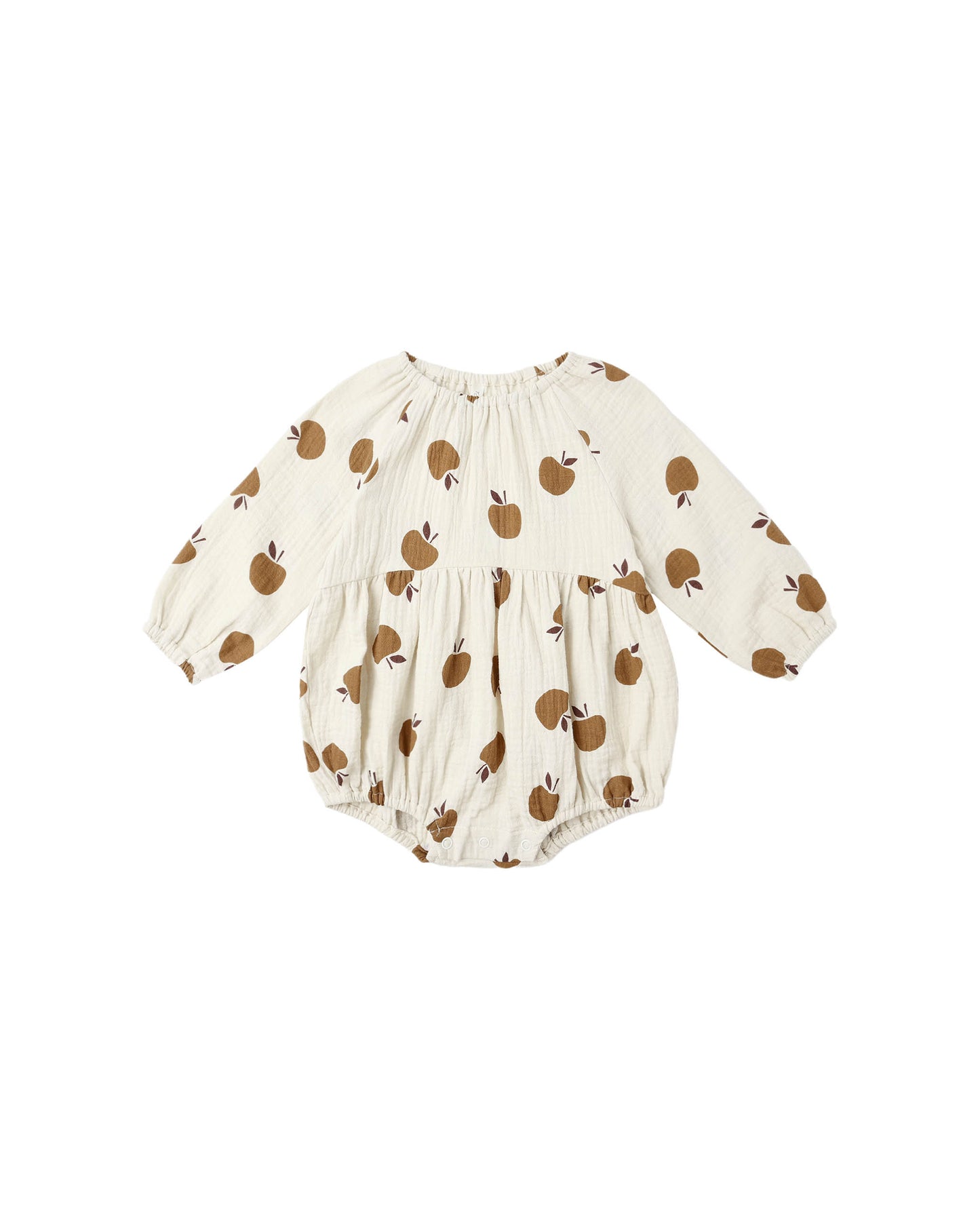 Long Sleeve Bubble Romper || Golden Apples