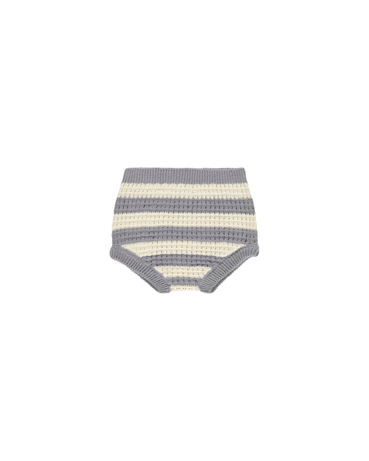 Knit Bloomer- Dusty Blue Stripe