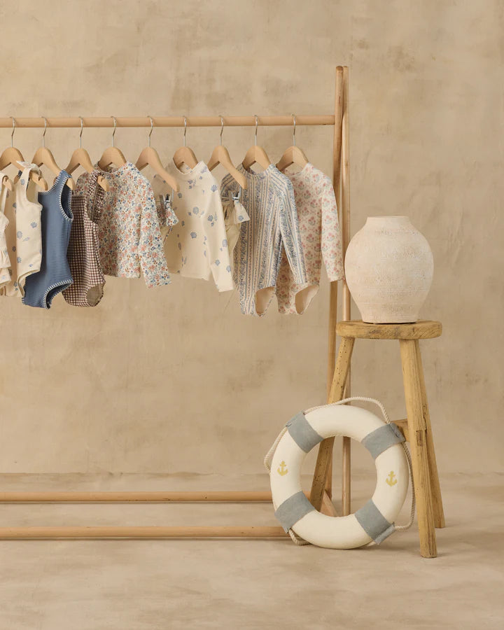 Delphine Rashguard One-Piece Blue Floral