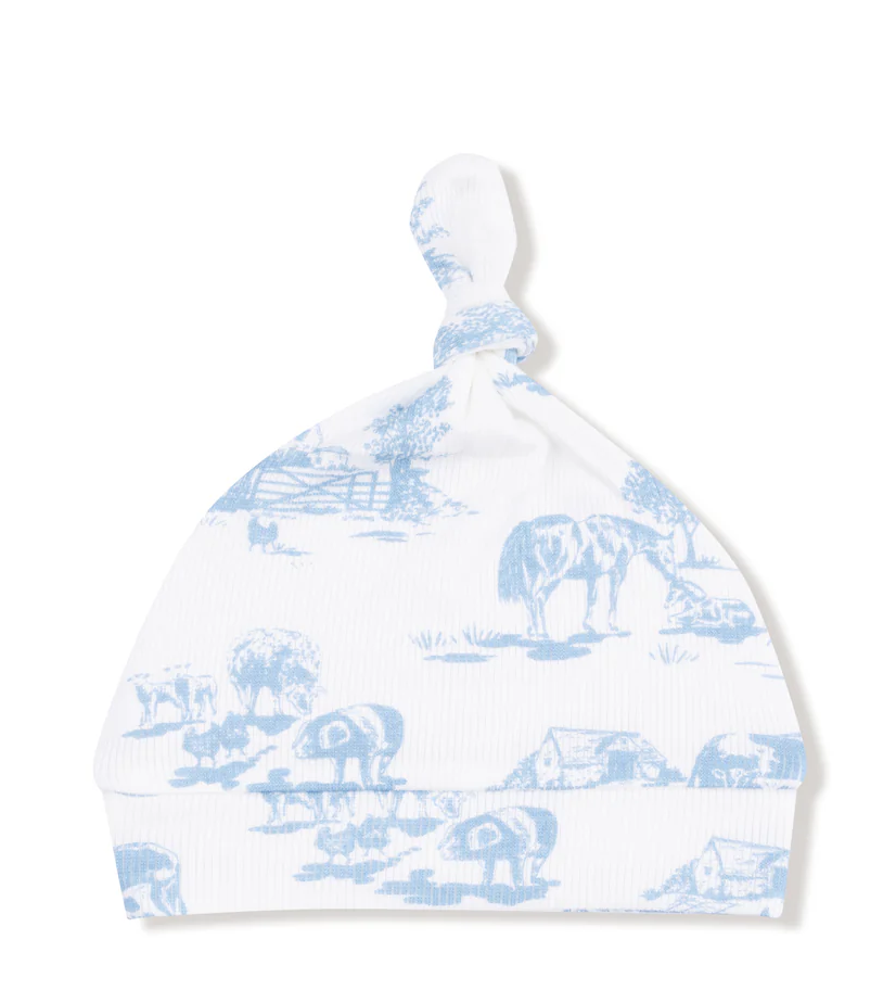 Farm Toile- Knotted Hat