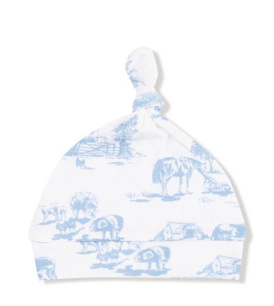 Farm Toile- Knotted Hat