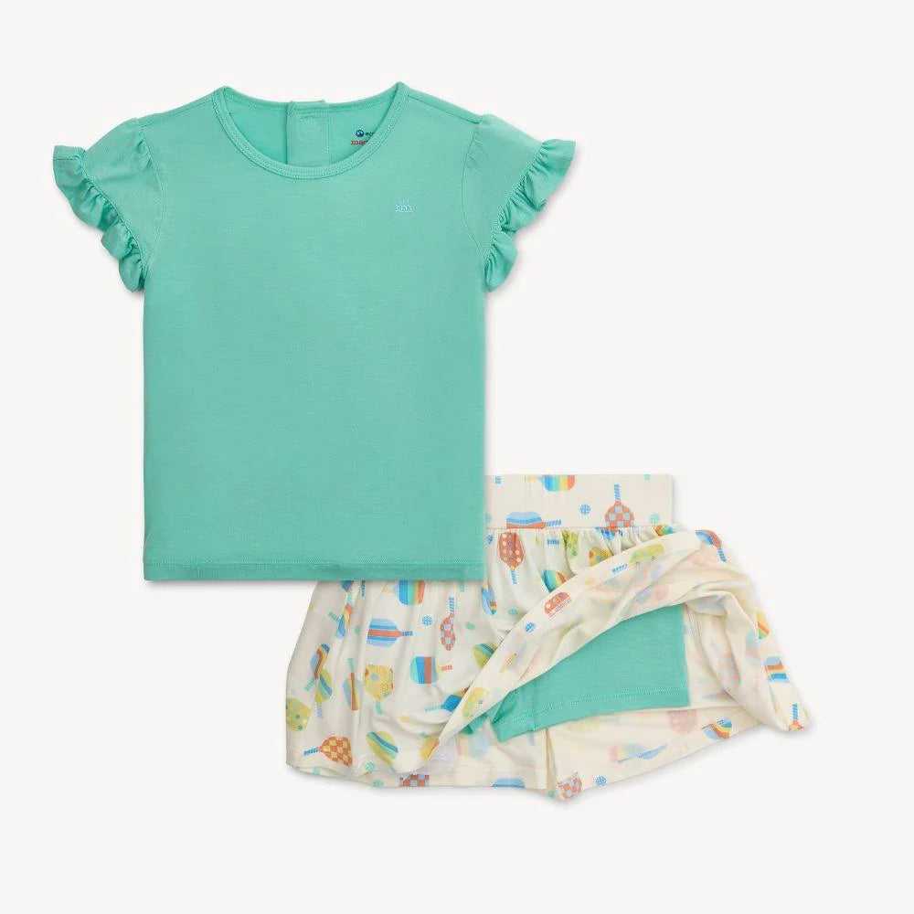 perfect pickle paddles modal magnetic play all day top + flutter skort set