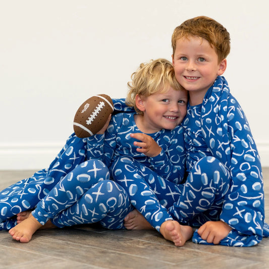 Big Kid Pajama- Football Allen Work