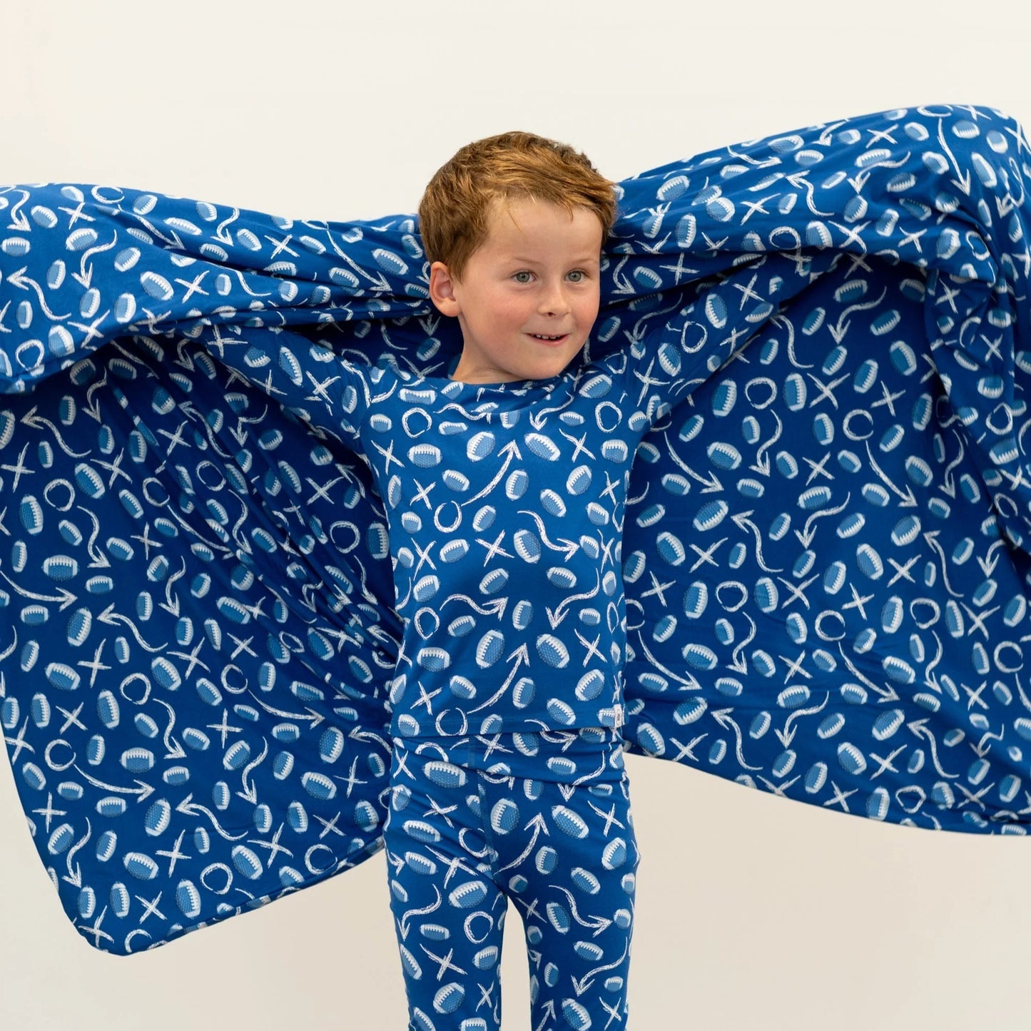 Big Kid Pajama- Football Allen Work