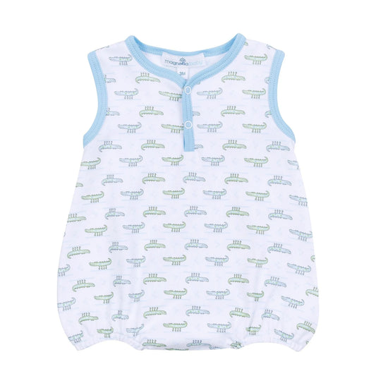 Alligator Pie Print Bubble - Light Blue