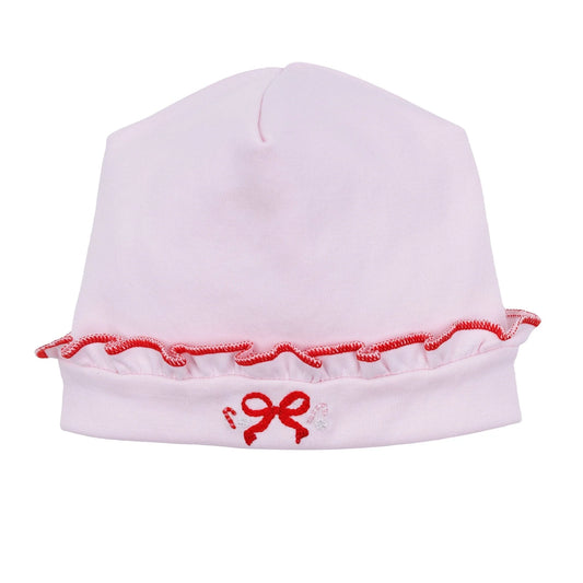 Candy Cane Lane Embroidered Ruffle Hat