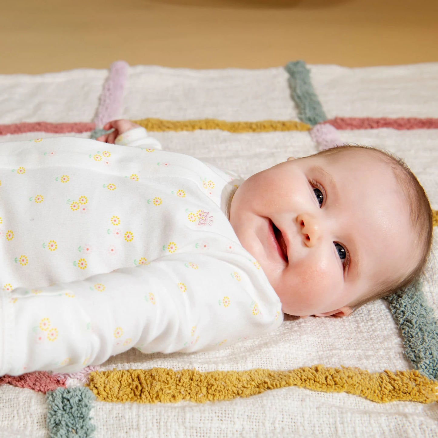 evangeline organic cotton magnetic parent favorite footie with ruffle