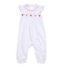 Strawberry Patch Smocked Flutters Playsuit