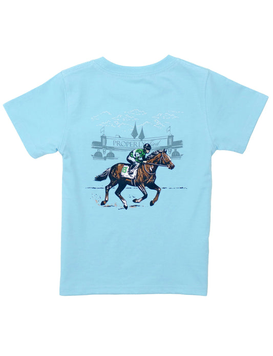 Boys Derby Day SS Aqua