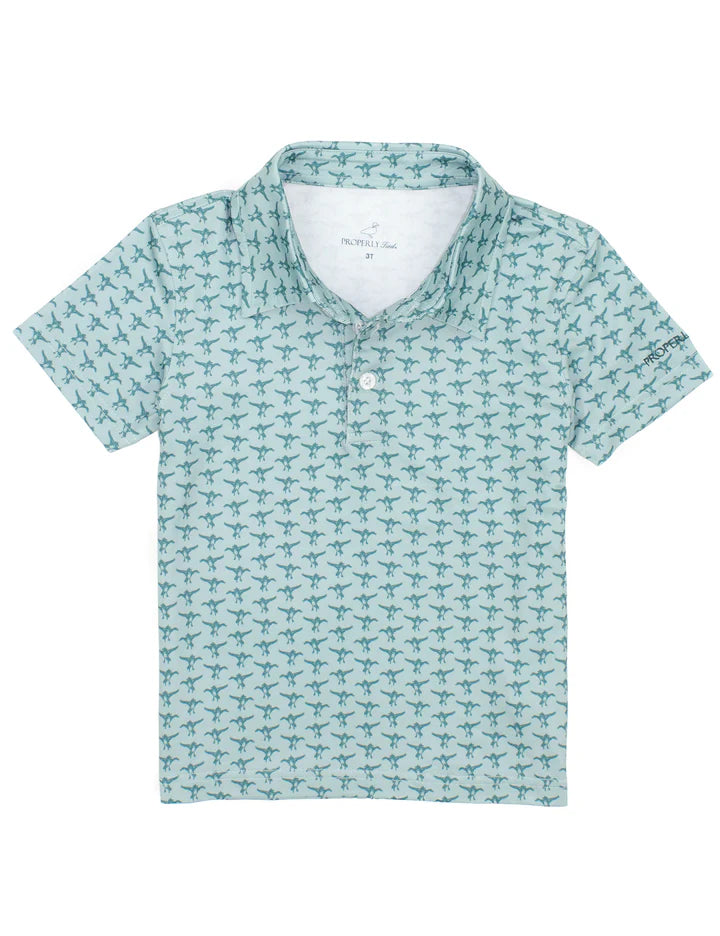 Boys Inlet Polo- Flying Mallard (Performance Fabric)