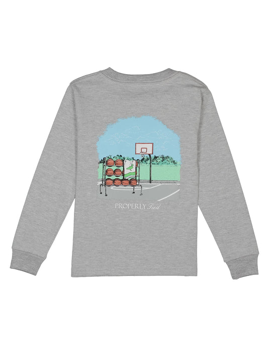 Boys Basketball LS Light Heather Grey