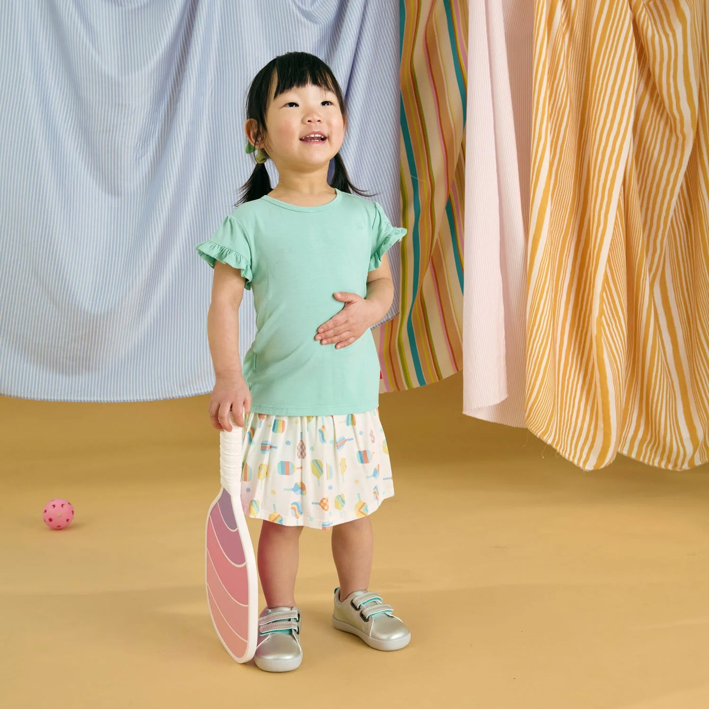 perfect pickle paddles modal magnetic play all day top + flutter skort set