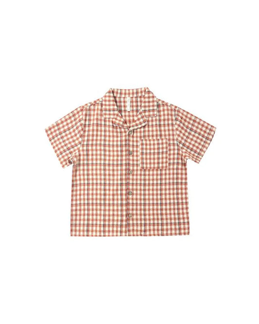 Lapel Collar Shirt || Poppy Gingham
